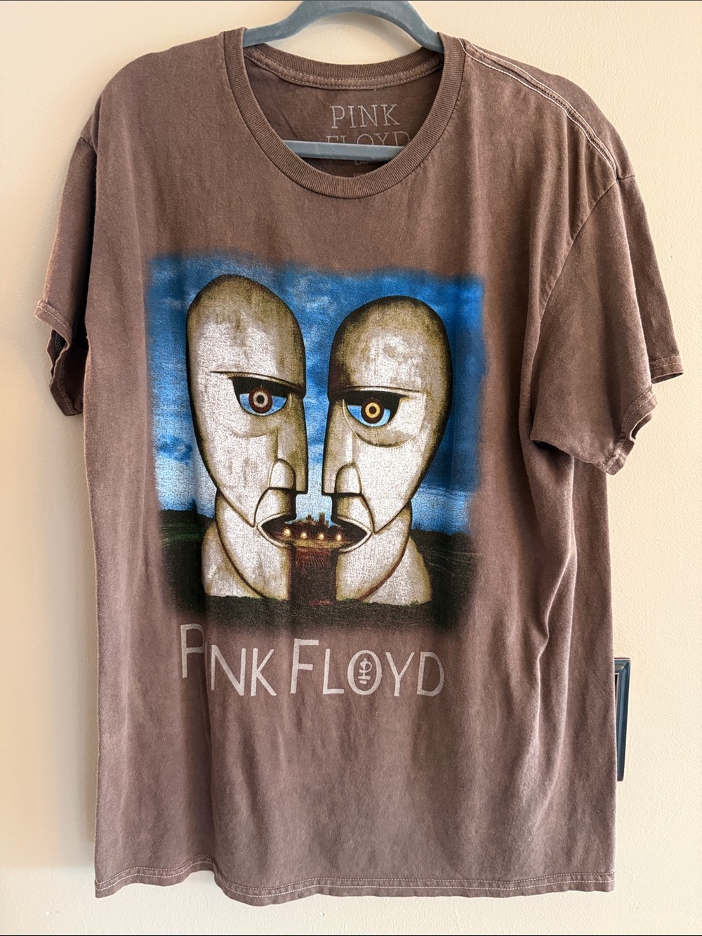 Pink Floyd Brown Short Sleeve Tee with Multicolor Album Art